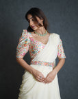 Royal White Lehenga Saree