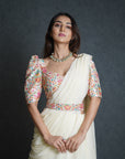 Royal White Lehenga Saree