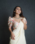 Royal White Lehenga Saree