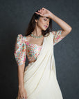 Royal White Lehenga Saree