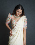 Royal White Lehenga Saree