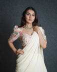 Royal White Lehenga Saree