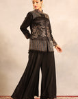 Black Fully Handcrafted Jacket With Pants