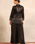 Black Fully Handcrafted Jacket With Pants