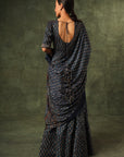 Blue Ajrakh Anarkali With Dupatta