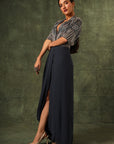 Blue Ajrakh Drape Tunic