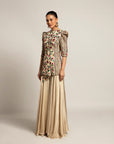 Hypnotic Ivory Jacket With Flare Pants