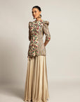 Hypnotic Ivory Jacket With Flare Pants