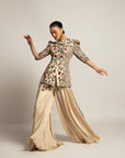 Hypnotic Ivory Jacket With Flare Pants