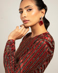 Foxy Maroon Drape Dress