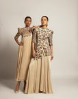 Hallowed Beige Gathered Dress