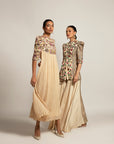 Hallowed Beige Gathered Dress