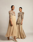Hallowed Beige Gathered Dress