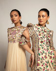 Hallowed Beige Gathered Dress