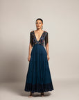 Exaited Blue Tiered Dress