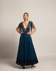 Exaited Blue Tiered Dress