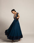 Exaited Blue Tiered Dress