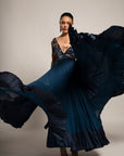 Exaited Blue Tiered Dress