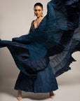 Exaited Blue Tiered Dress