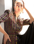 Delectable Peplum Top With Black Flare Pants