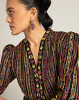 Delectable Peplum Top With Black Flare Pants