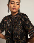 Dapper Black Gown With Short Chic Jacket