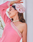 Khel Nayna Pink Set