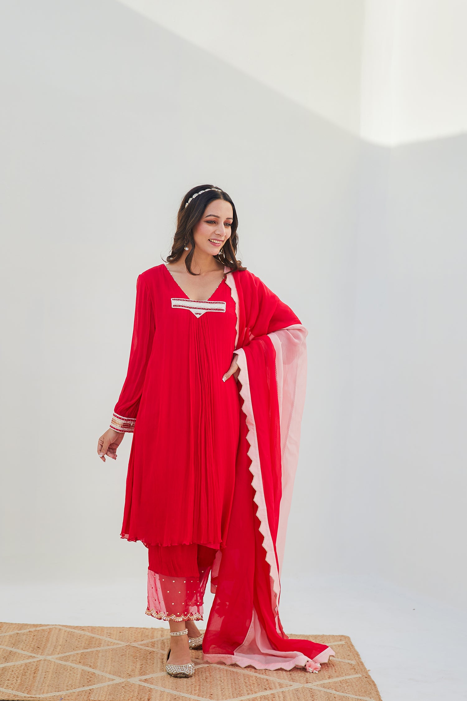 Khel Parul Red Set