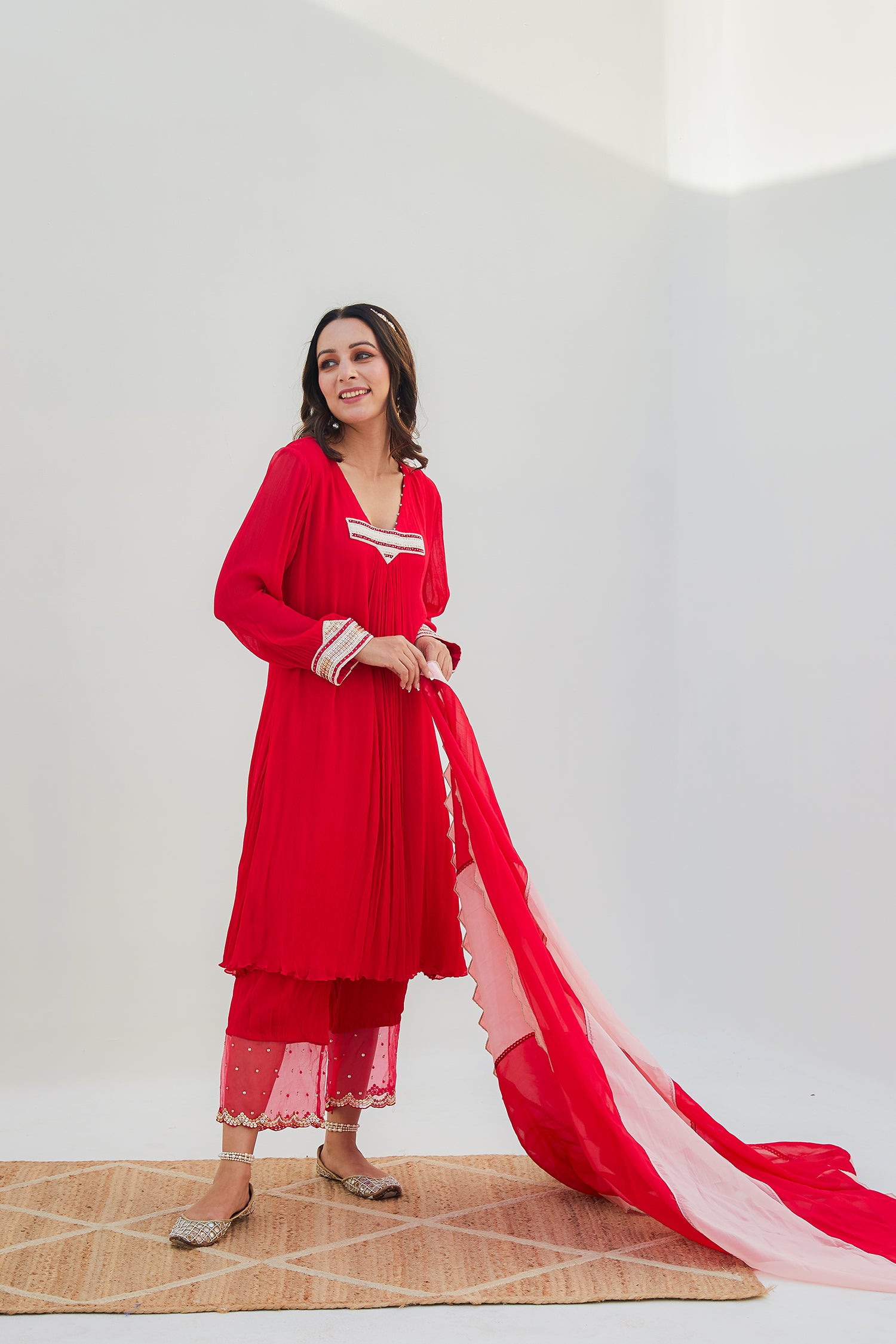 Khel Parul Red Set