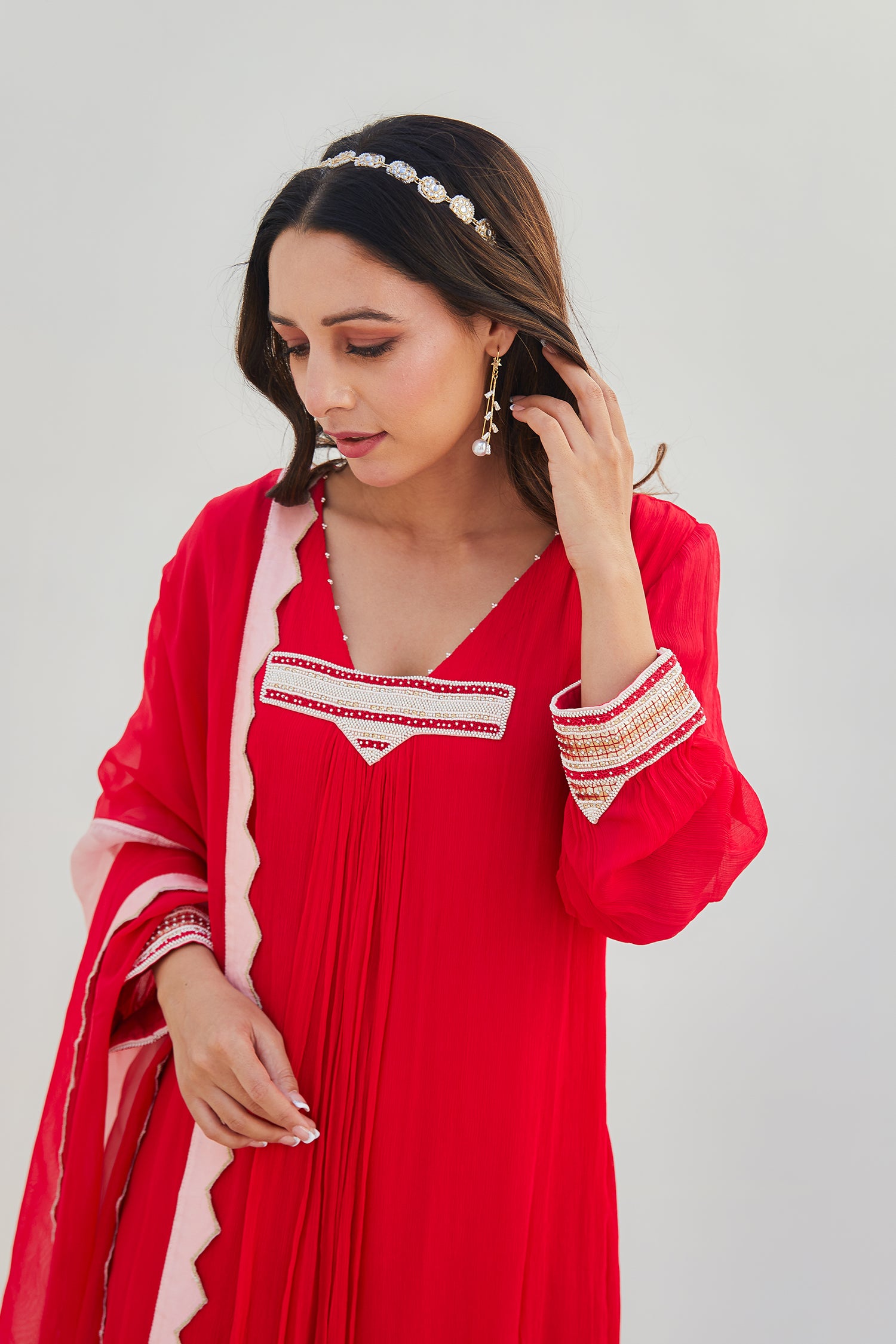 Khel Parul Red Set