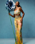 Mimosa Draped Skirt Blouse