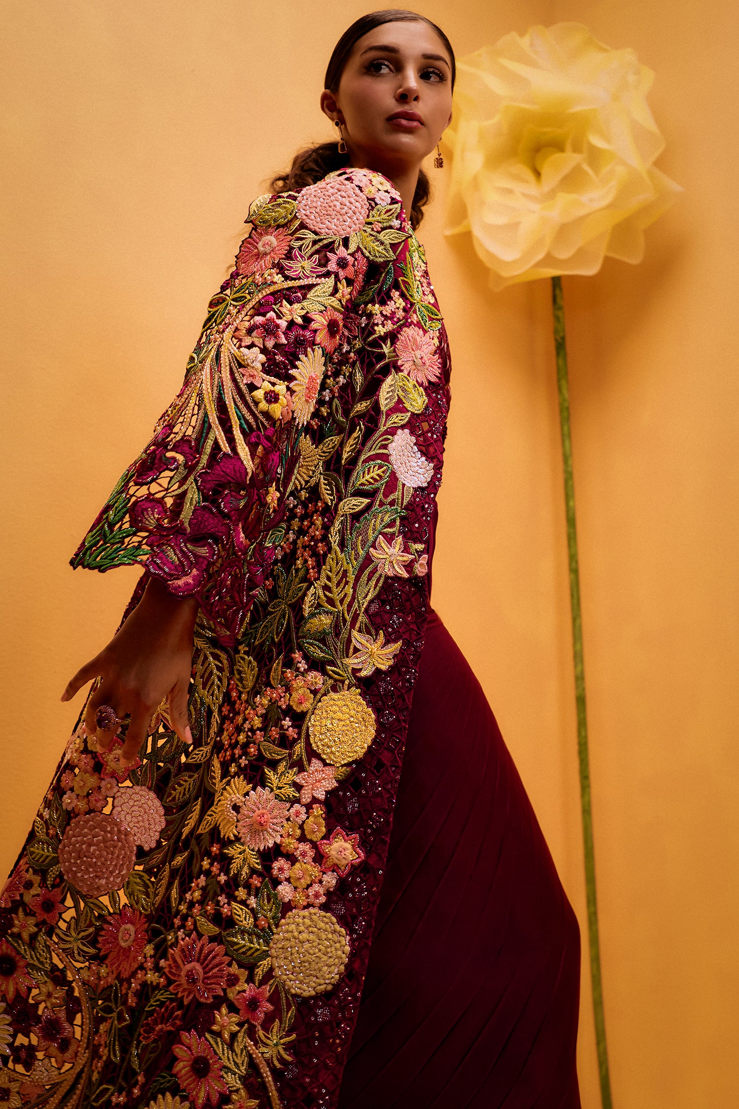 Enhanted Garden White- Corseted Belt Drape Set