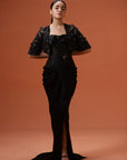 Hour-Glass Corset Dress And Cropped Jacket