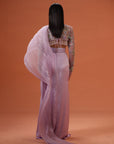 Rekha Front Knot Skirt With Drape And Blouse