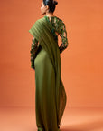 Sea Kelp Draped Skirt Blouse