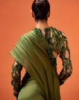 Sea Kelp Draped Skirt Blouse