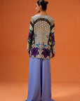 Lupita Pearl Jacket With Pre-Draped Pants With Bustier