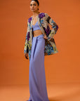 Lupita Pearl Jacket With Pre-Draped Pants With Bustier