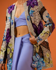 Lupita Pearl Jacket With Pre-Draped Pants With Bustier