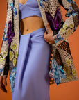 Lupita Pearl Jacket With Pre-Draped Pants With Bustier