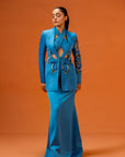 Opra Cut Out Blazer, Skirt Set