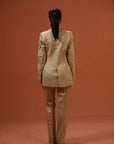 Terracotta Cut Out Blazer Pant Set
