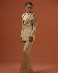 Terracotta Cut Out Blazer Pant Set
