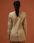 Terracotta Cut Out Blazer Pant Set