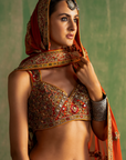 Yashvi Rust Lehenga Set