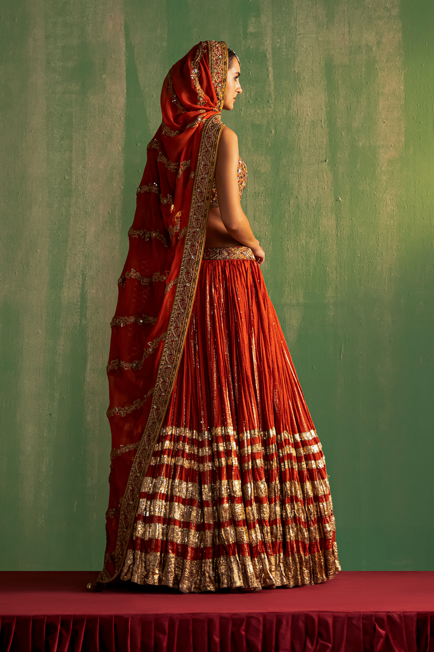 Yashvi Rust Lehenga Set