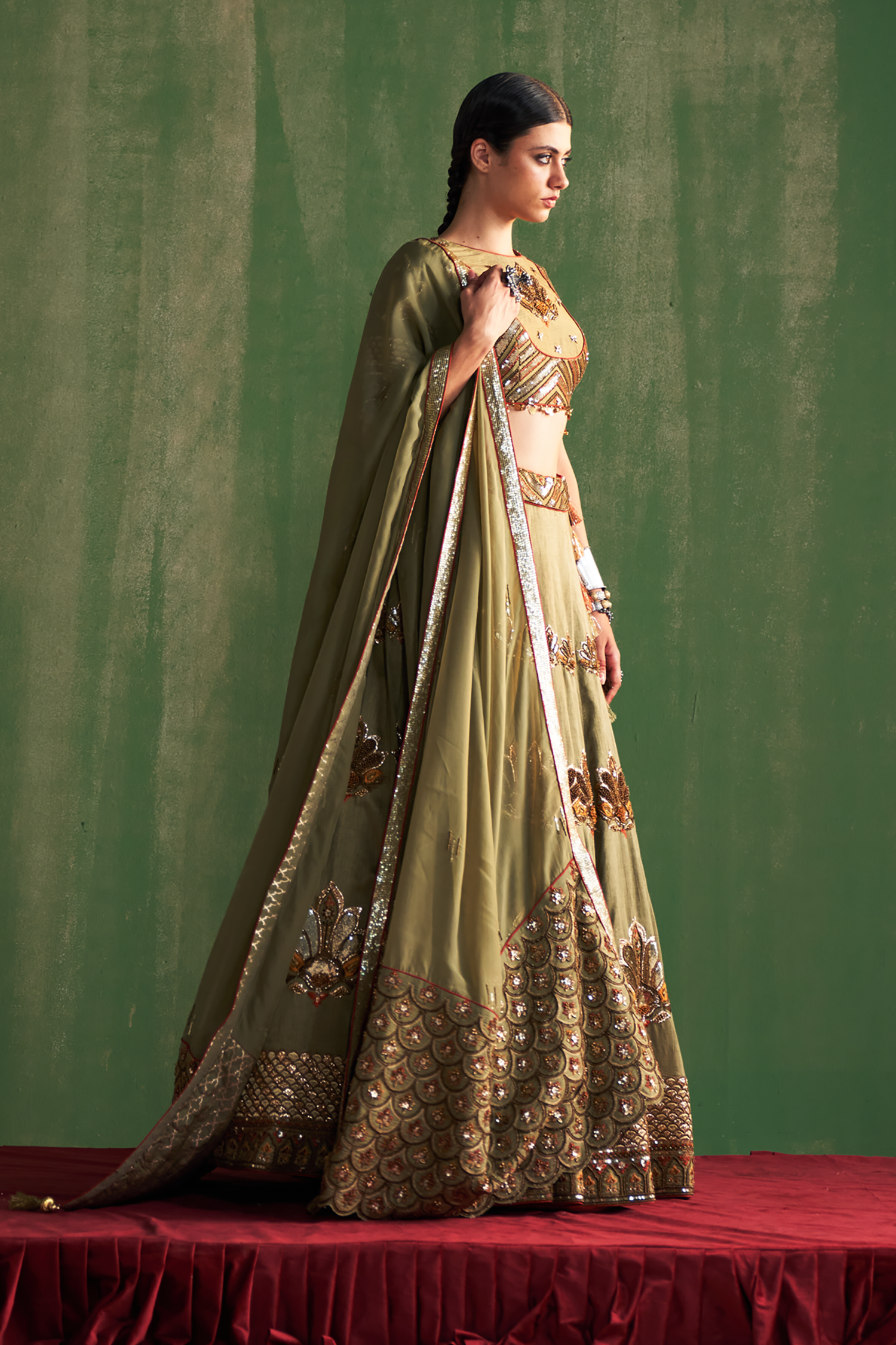 Vatika Green Lehenga Set