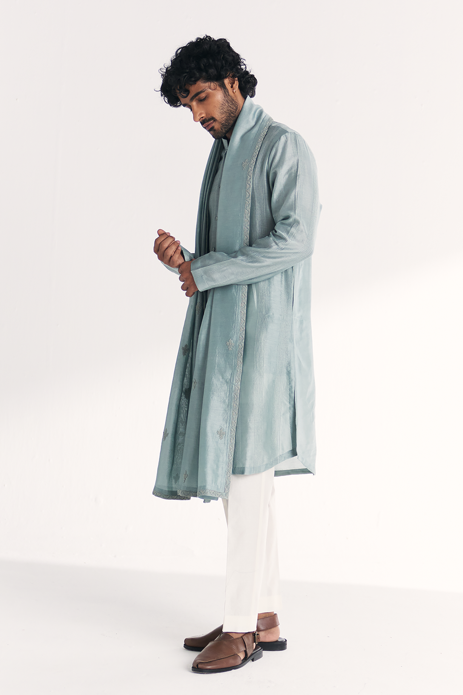 Khyal Blue Kurta Set