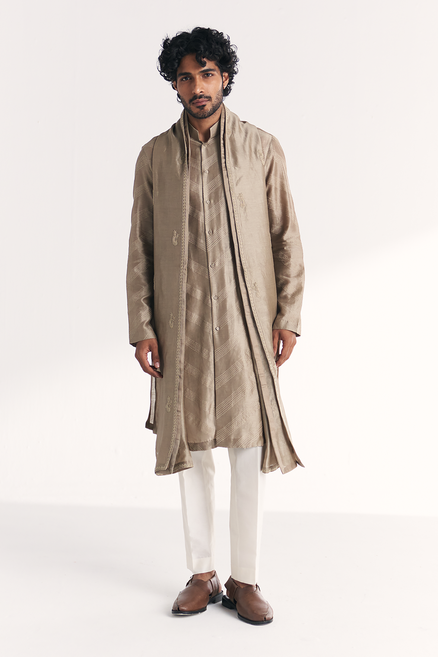 Ellahi Grey Kurta Set