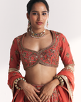 Kesar Tangerine Lehenga Set